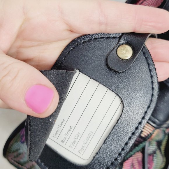 Jordache Vintage Pink Floral Woven Overnight Carry On Luggage Travel Bag Strap - Picture 9 of 14